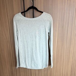 Lululemon Athletica Heather Gray Scoop Neck Sweater